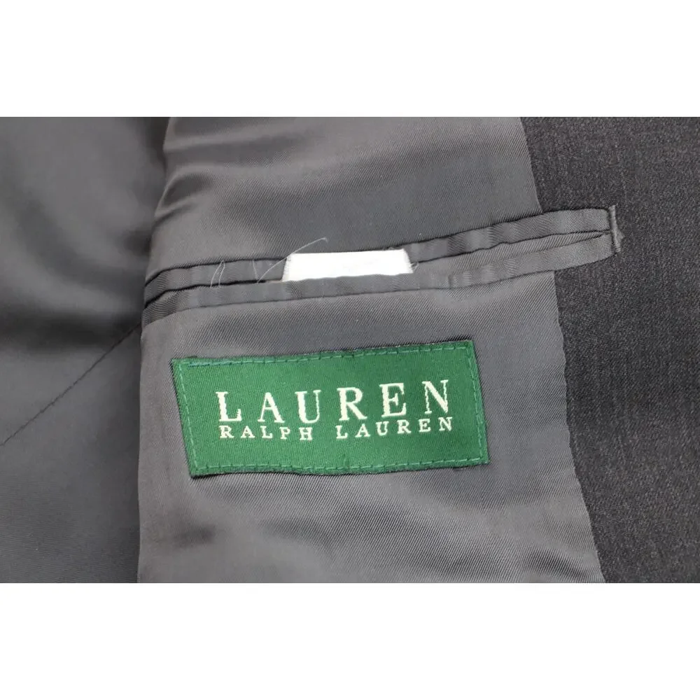 Lauren‎ Ralph Lauren Blazer Men 44R Gray 100% Wool Single Breast Lined Jacket